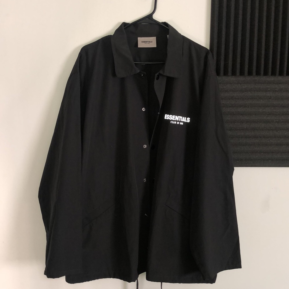 FEAR OF GOD ESSENTIALS BLACK SOUVENIR JACKET